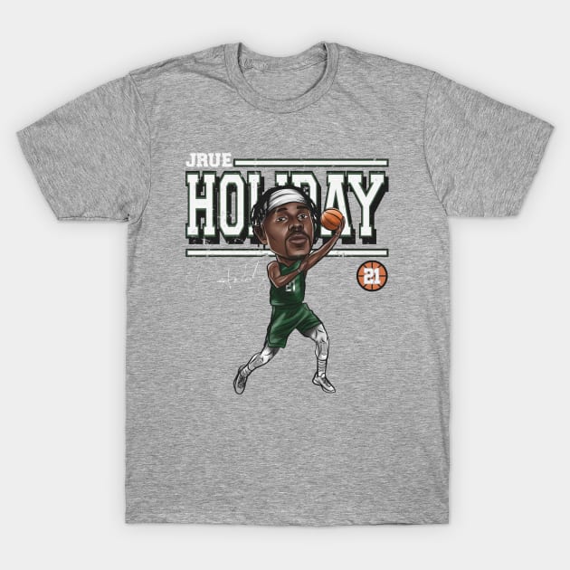 Jrue Holiday Milwaukee Cartoon T-Shirt by MASTER_SHAOLIN